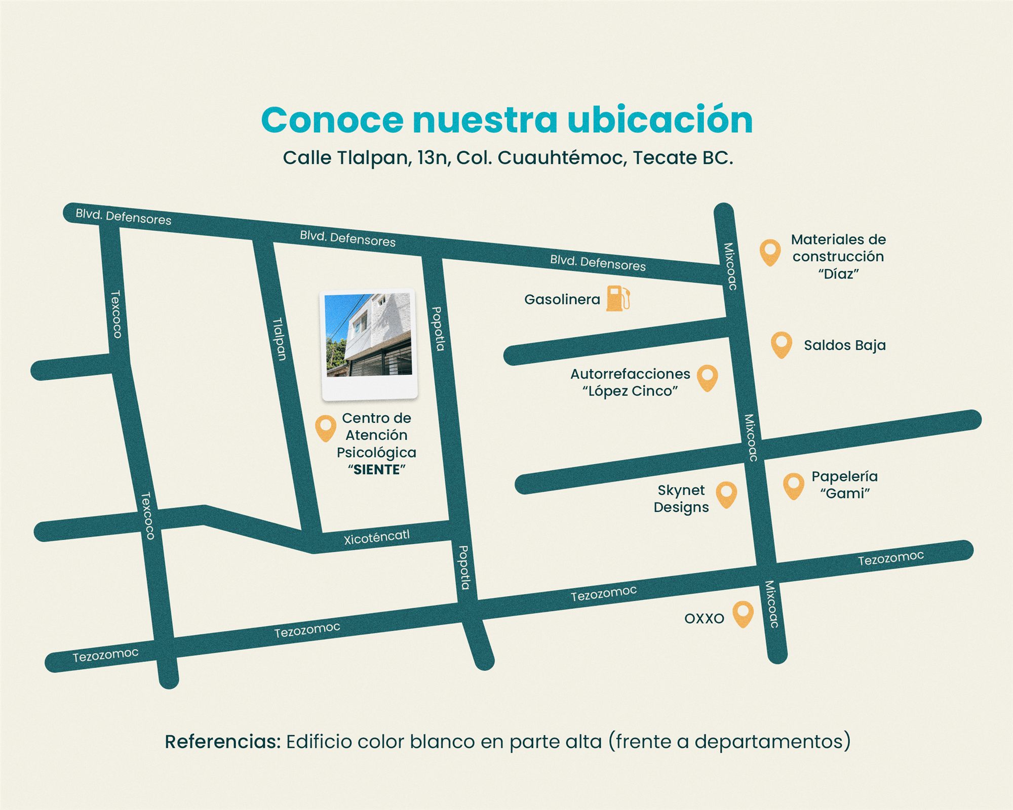 Mapa de ubicación Centro Siente Tecate